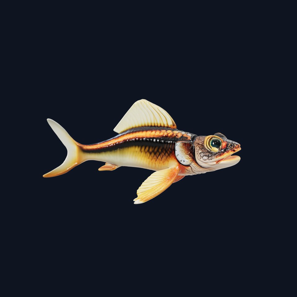 Dragonfish Stomias Boa Realistic 3D Model Pack